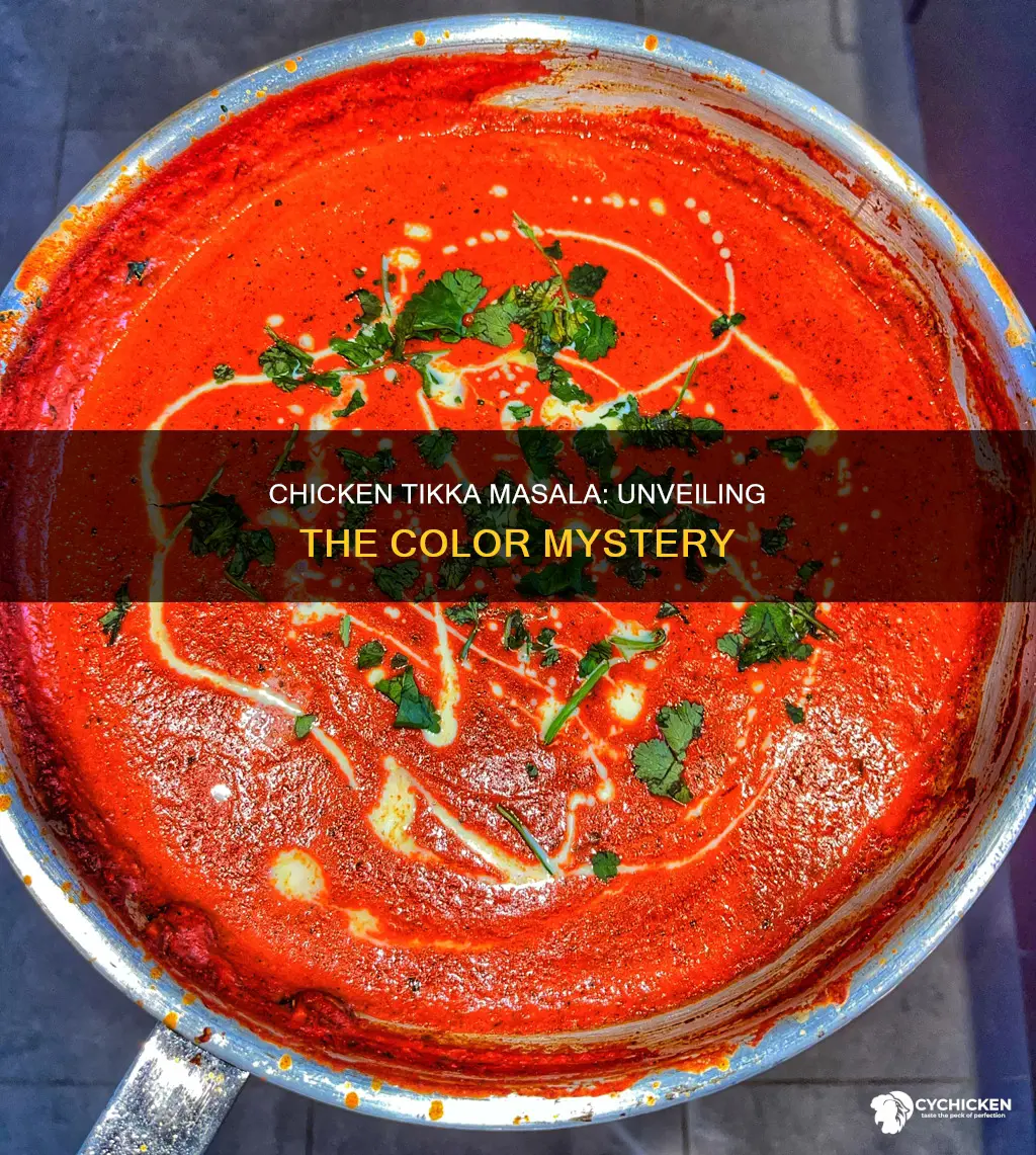 where does the color come from with chicken tika masala