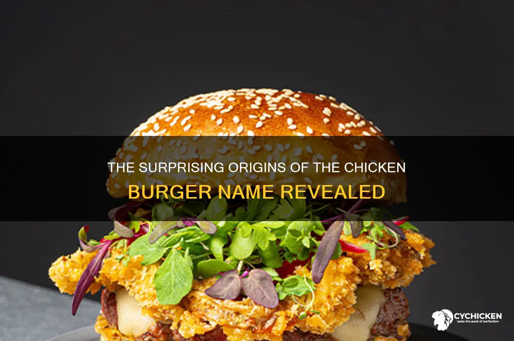 where does the name chicken burger come from