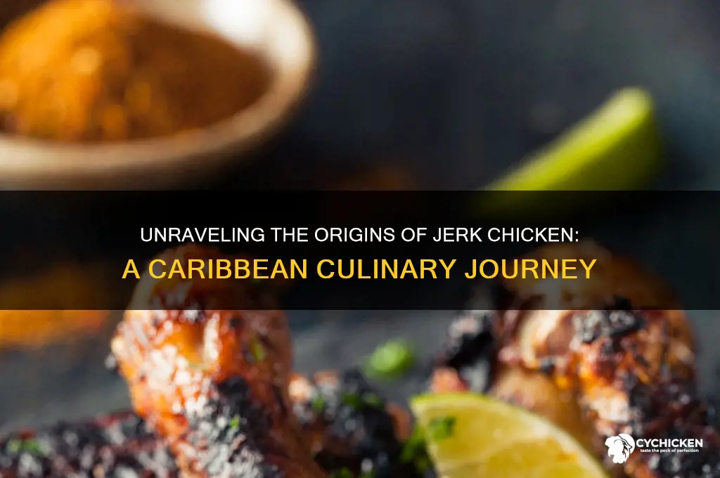 where does the word jerk chicken come from