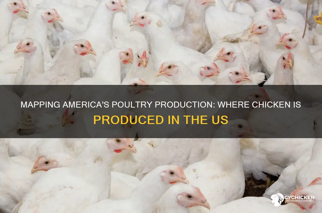 where is chicken produced in the us