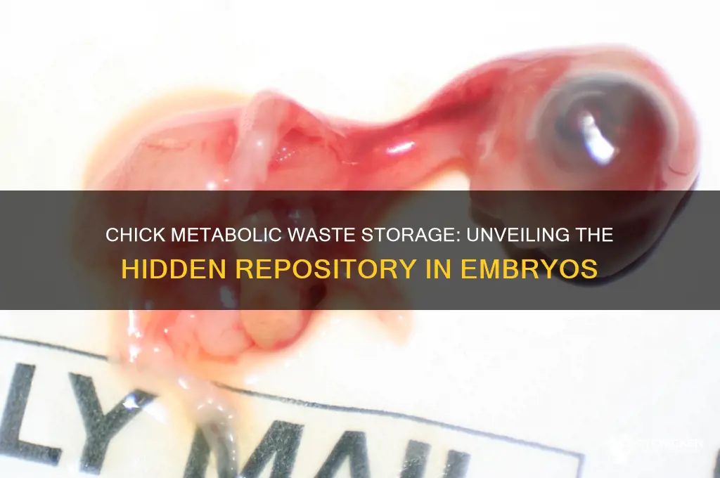 where is metabolic waste stored in a chick