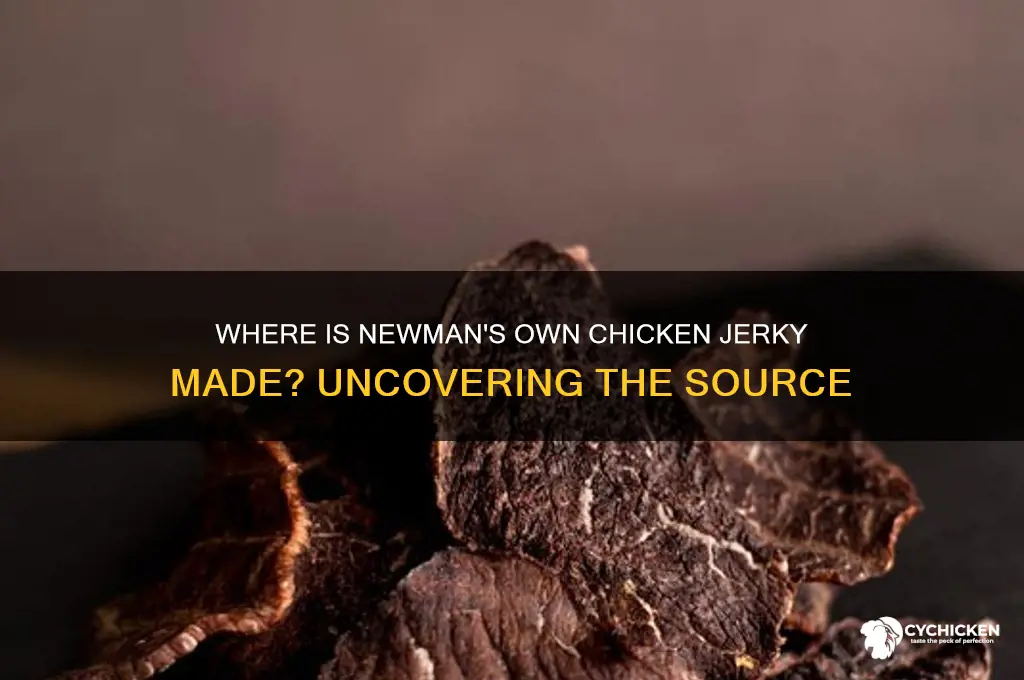 where is newmans own chicken jerky made