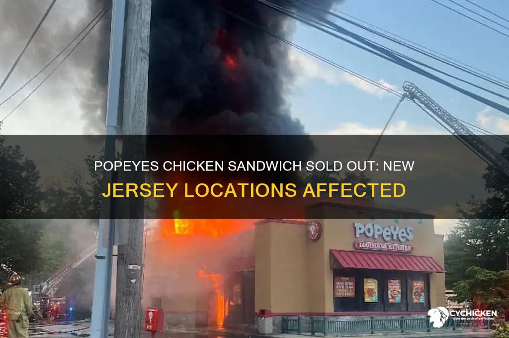 where is popeyes chicken sandwich sold out in new jersey