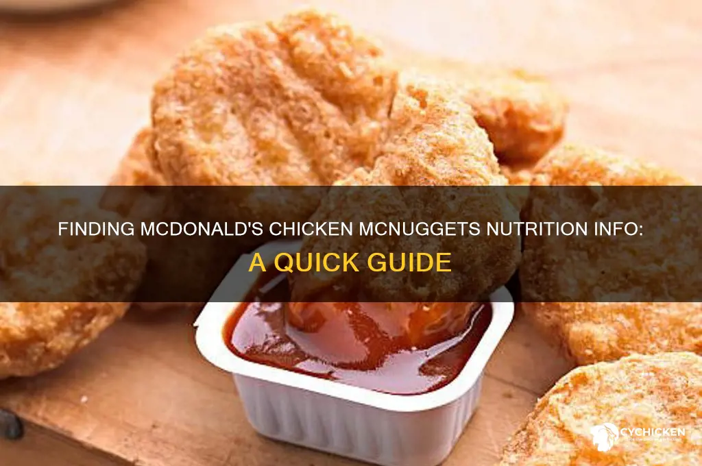 where is the chicken nuggets nutrition for mcdonalds website