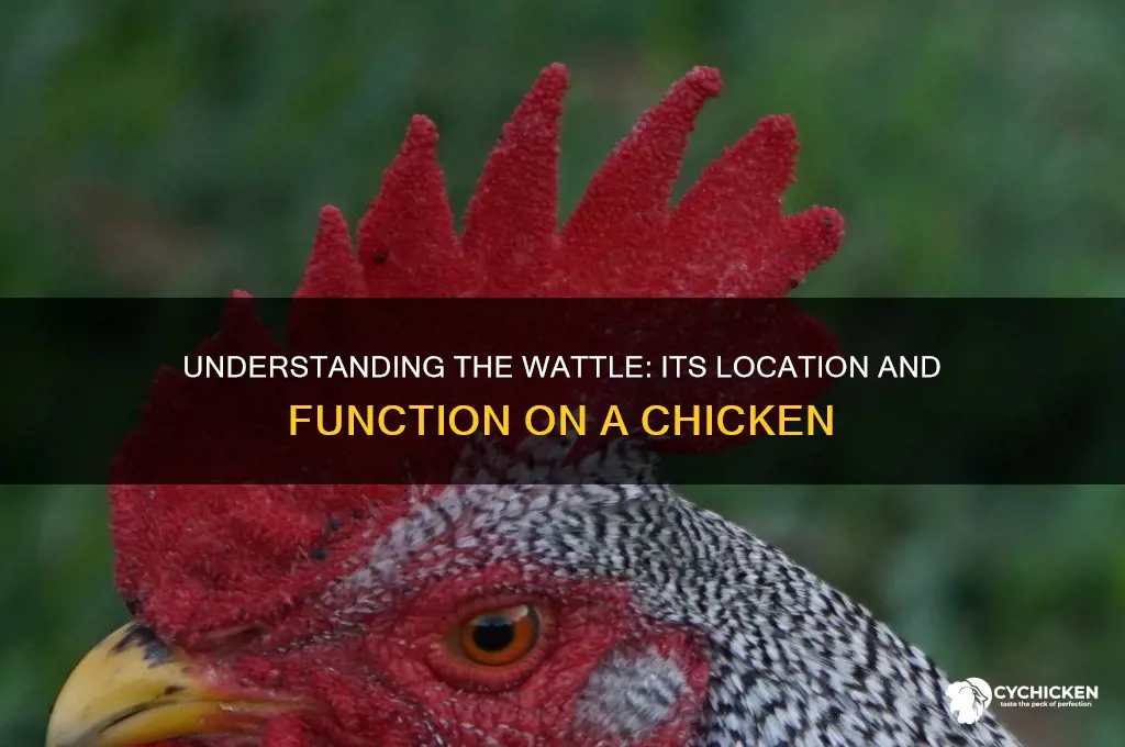 where is the wattle located on a chicken