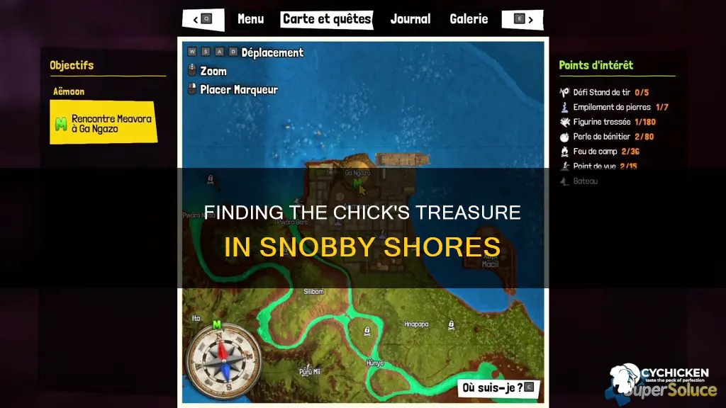 where the treasure chicks treasure map in snobby shores
