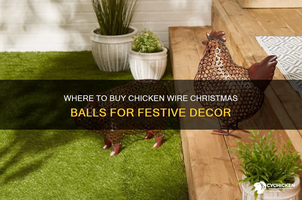 where to buy chicken wire christmas balls