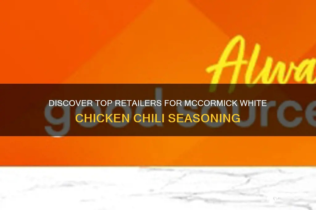 where to buy mccormick white chicken chili seasoning