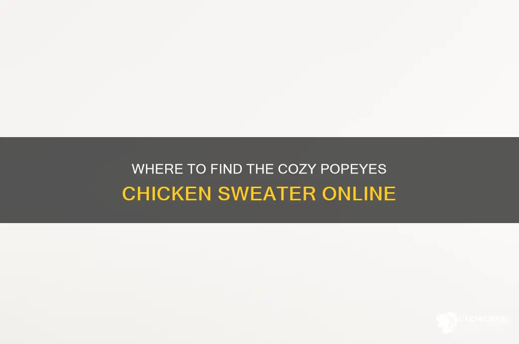 where to buy popeyes chicken sweater
