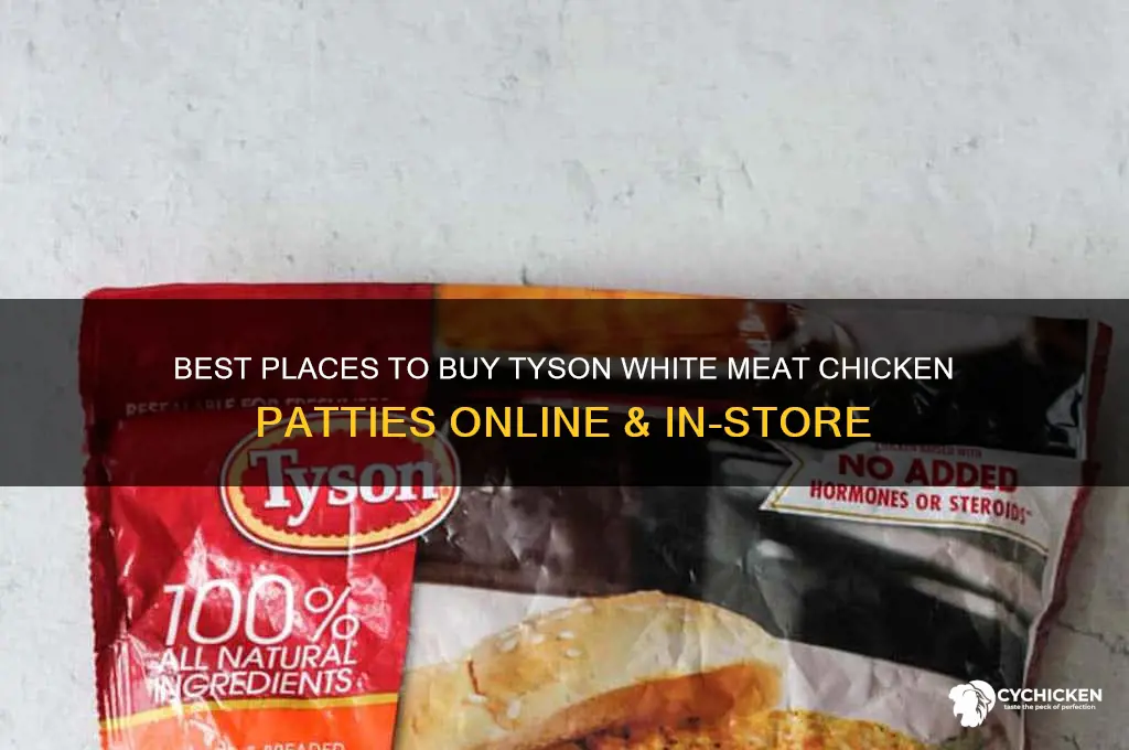 where to buy tyson white meat chicken patties