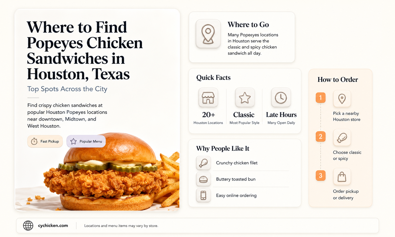are there popeyes chicken sandwiches in houston texas