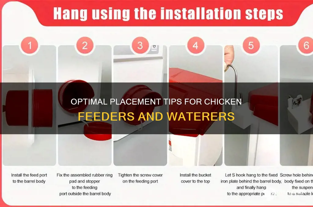 where to place your chicken food and water
