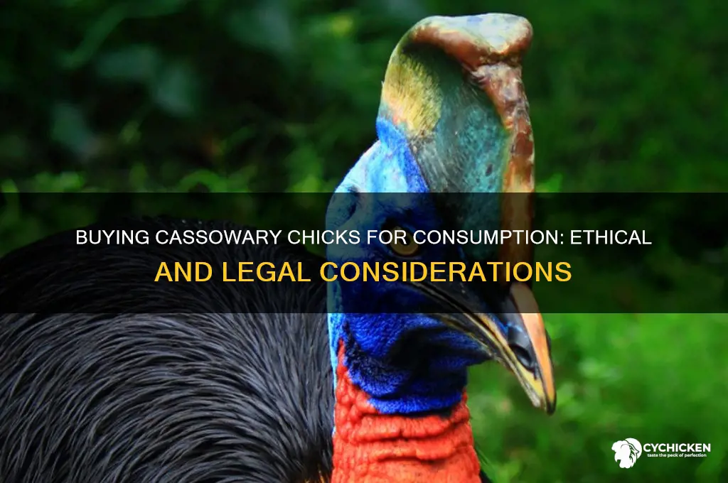 where to purchase cassowary chicks for consumption