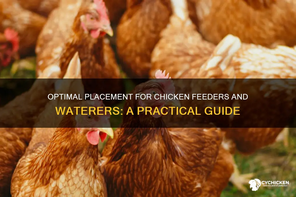 where to put chicken food and water