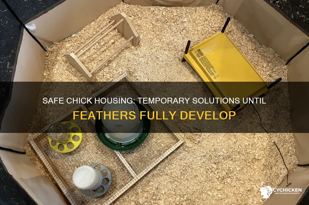 where to put chicks until they feather out