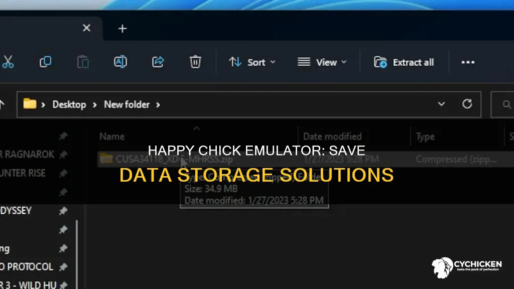 where to put save data on happy chick emulator