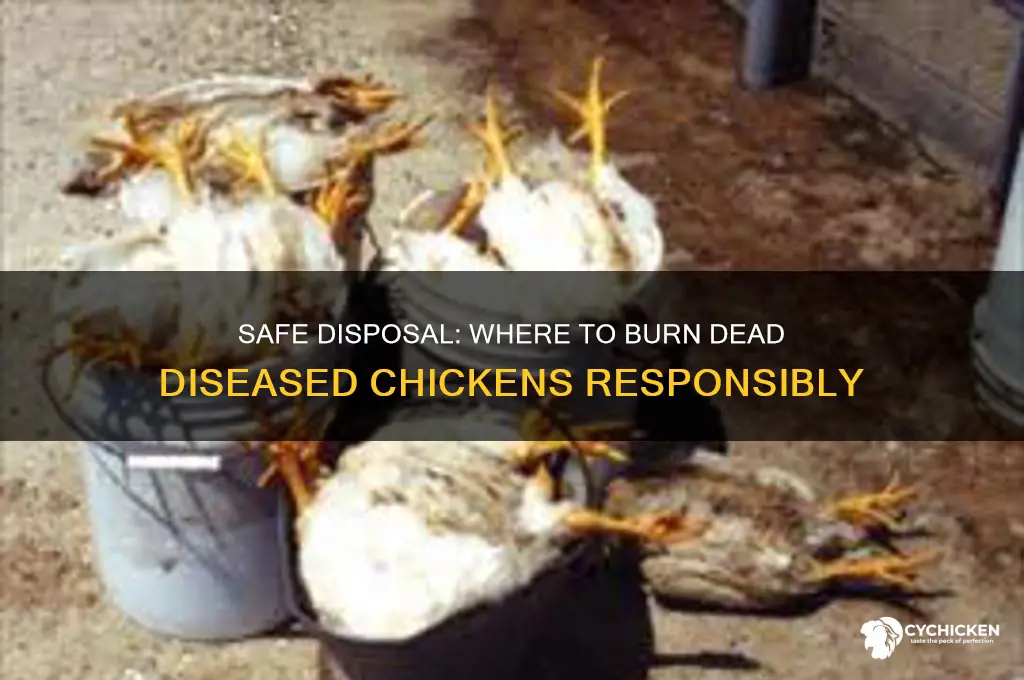where to take dead disease chicken for burning