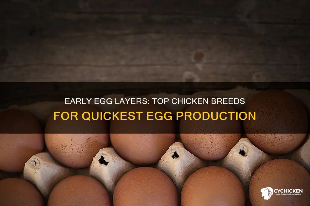 which chicken breeds start laying the earliest