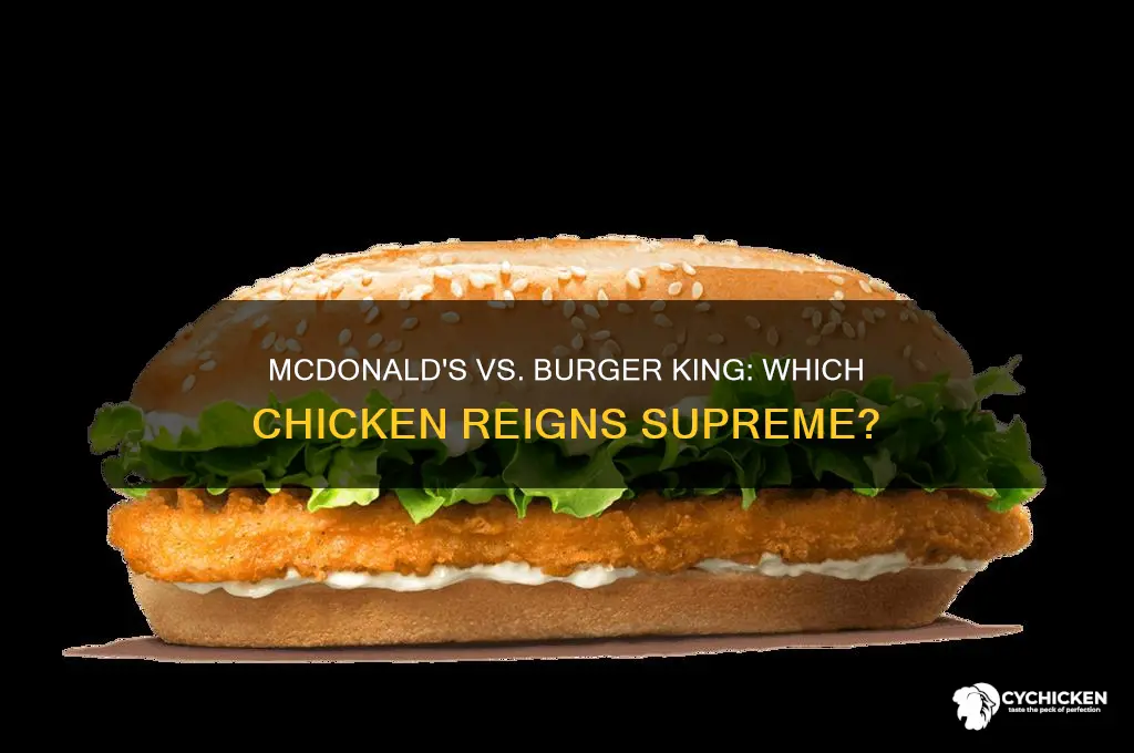 which chicken is better mcdonalds or burger king