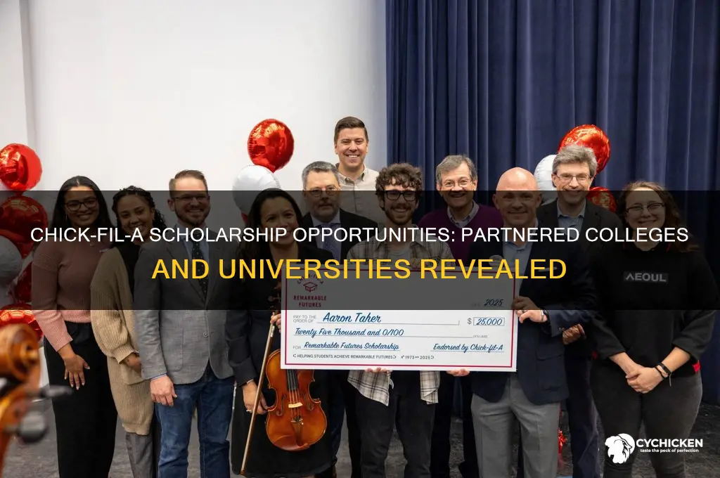which colleges does chick filet give scholarships for
