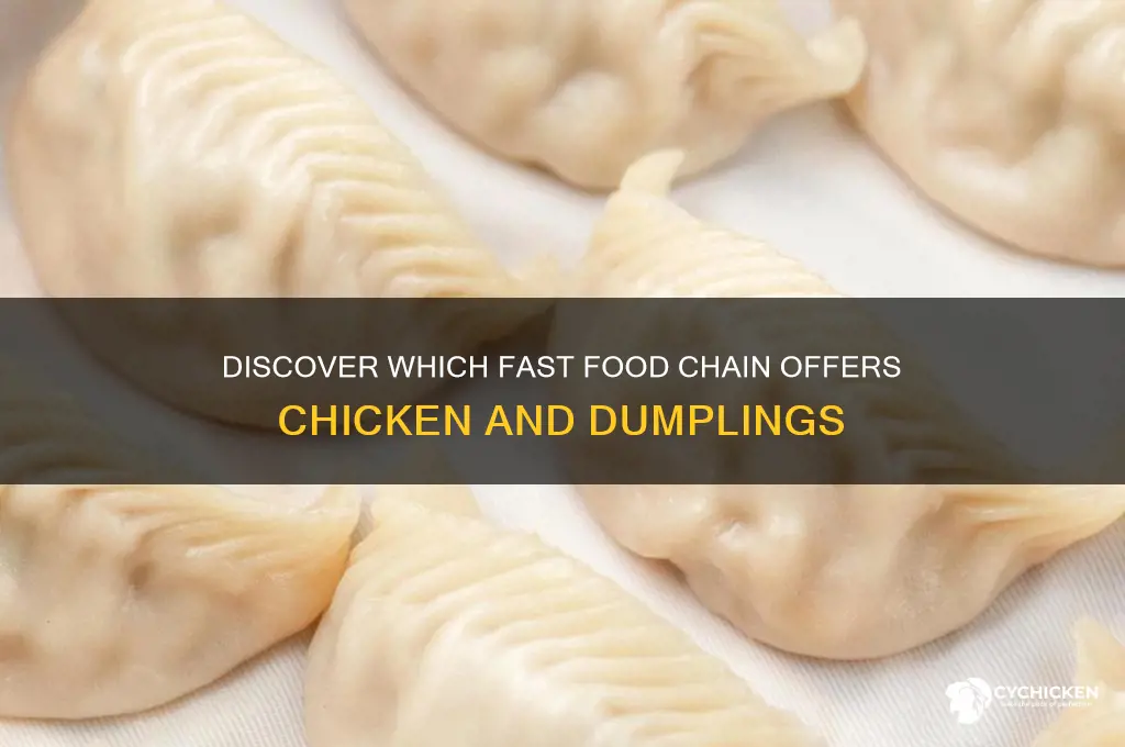 which fast food chain sells chicken and dumplings