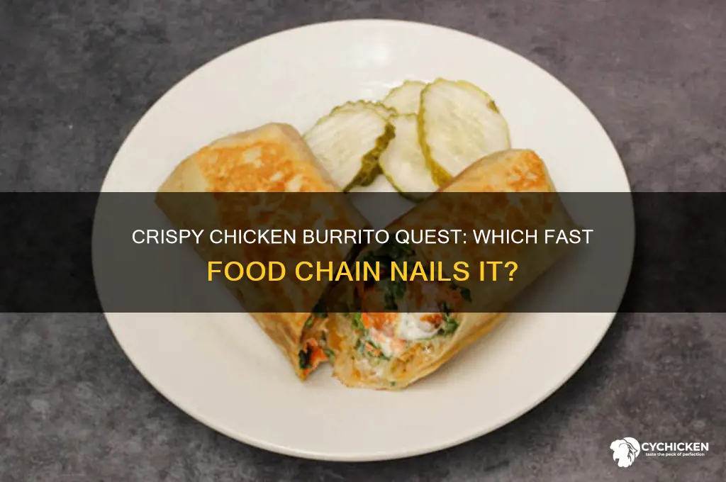 which fast food restaurant has crispy chicken burrito