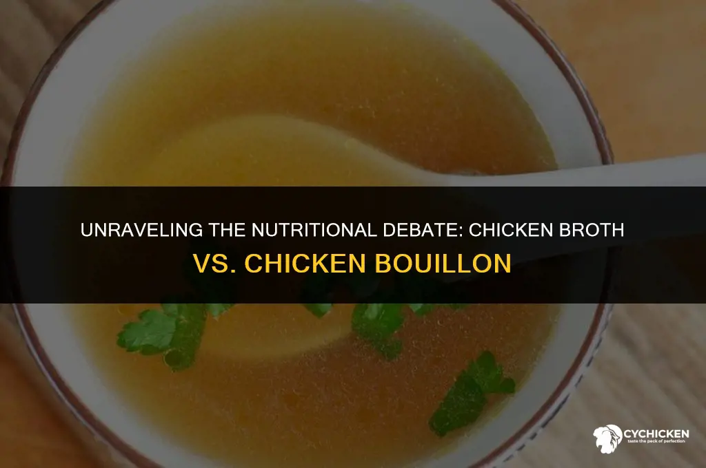 which is healthier chicken broth or chicken bouillon