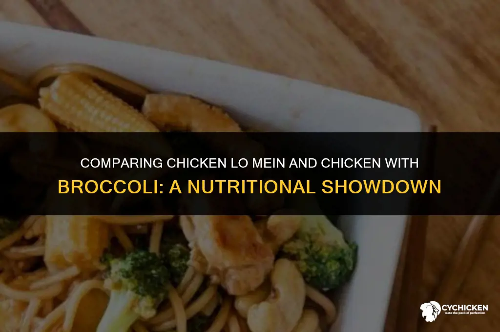 which is healthier chicken lo mein or chicken with broccoli