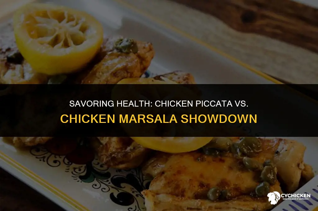 which is healthier chicken piccata or chicken marsala