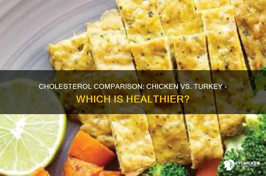 which is higher in cholesterol chicken or turkey