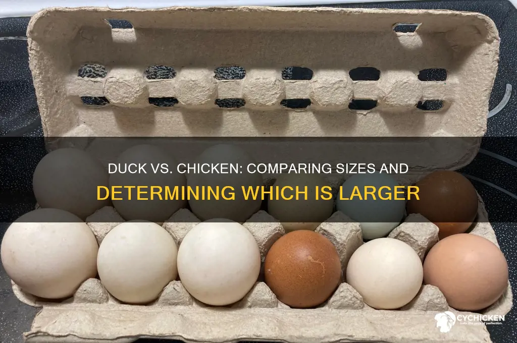 which is larger a duck or a chicken