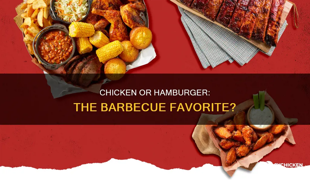 which is more popular at a barbecue chicken or hamburger