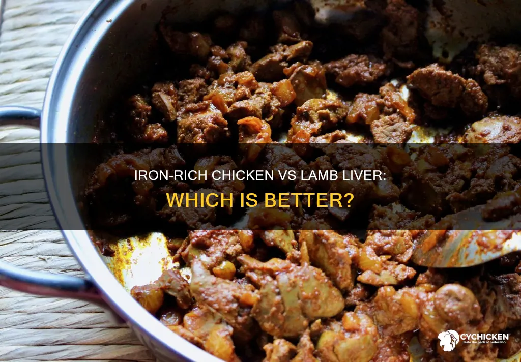 which is richer in iron chicken or lamp liver