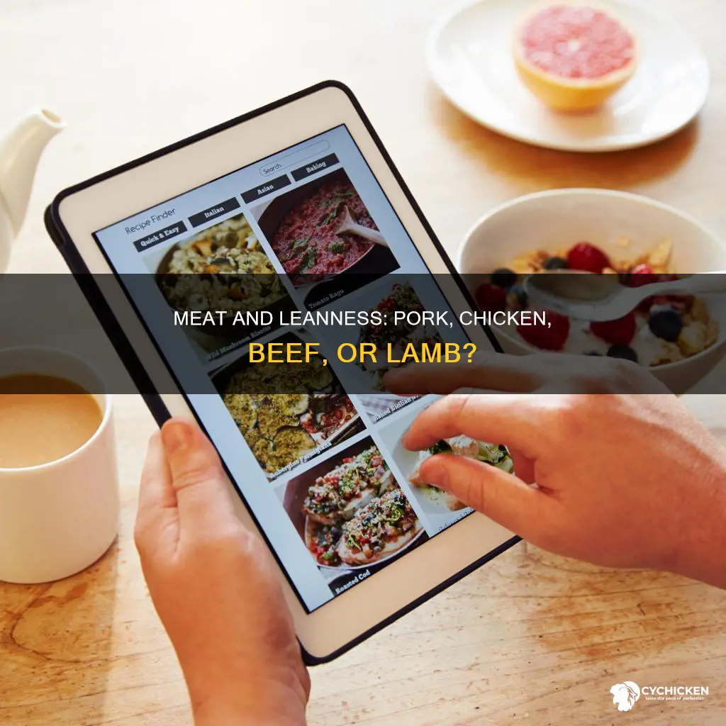 which is the leanest meat pork chicken beef or lamb