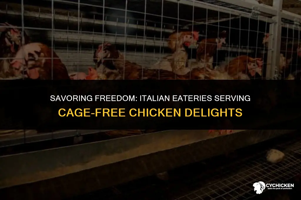 which italian restaurant serves cage free chicken