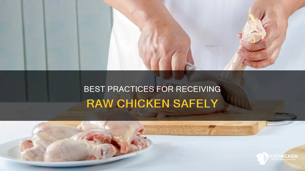 which item is a correct temperature for receiving raw chicken