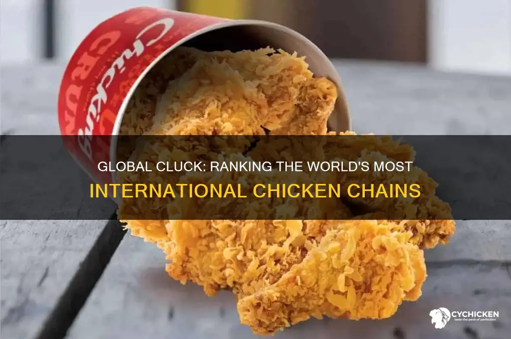which restaurant is the most international chicken chain