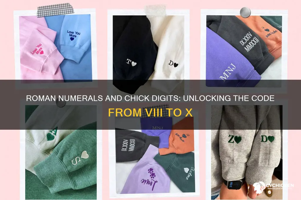 which roman numerals correspond to which chick digits