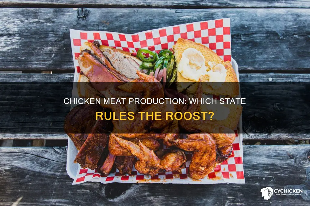 which state is the top producer of chicken meat
