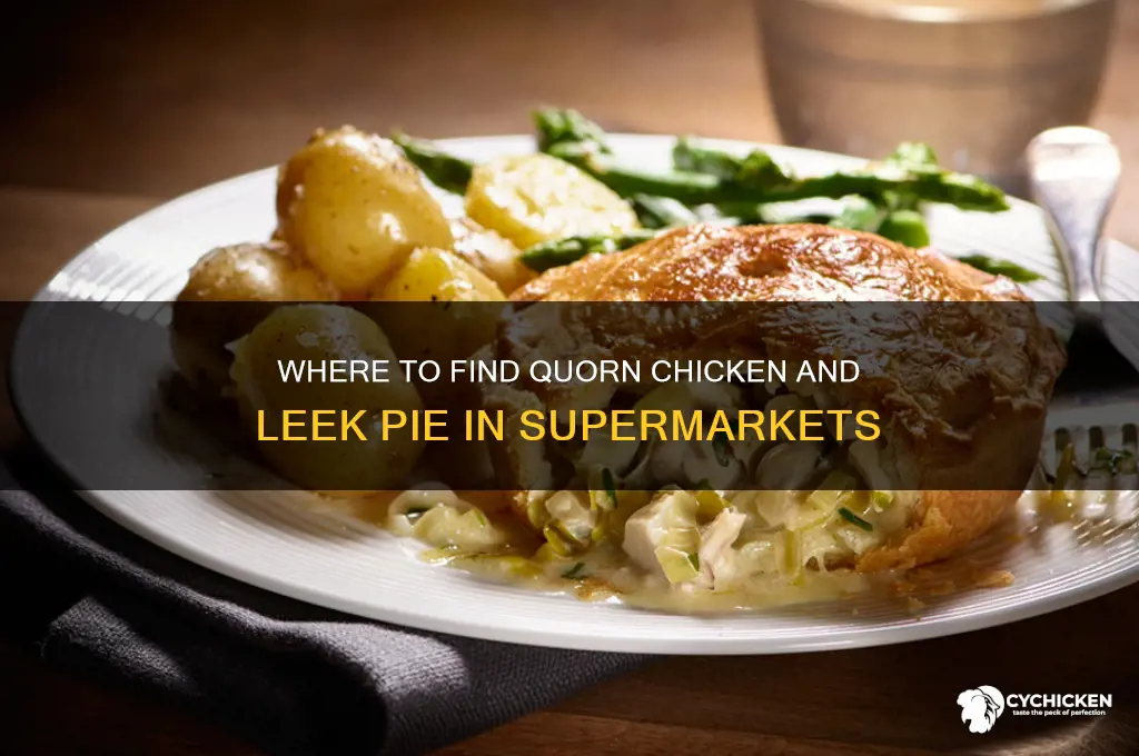 which supermarkets sell quorn chicken and leek pie