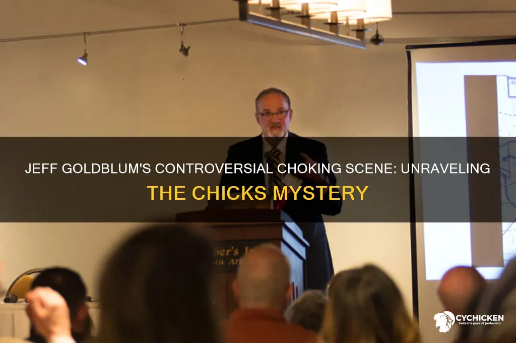 who are the chicks jeff goldblunm is choking