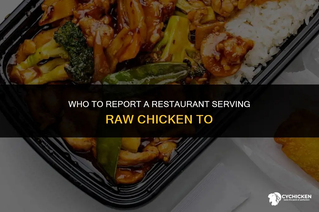 who do you report a restaurant serving raw chicken