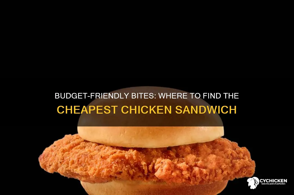 who has the cheapest chicken sandwich