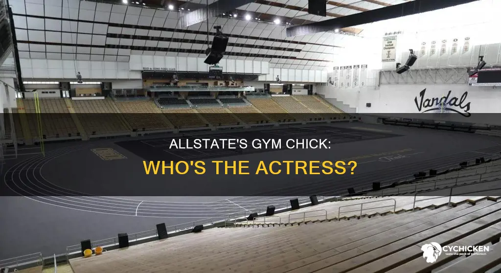 who is the chick in the allstate gym commercial