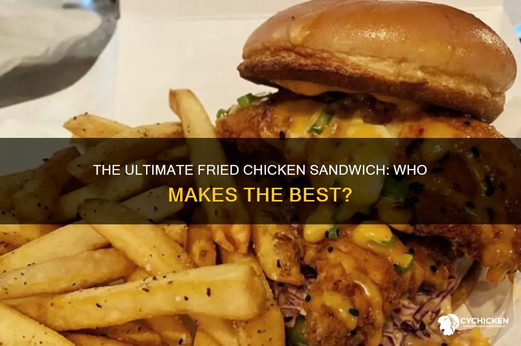who makes tgevbest kridpy chicken sandwich