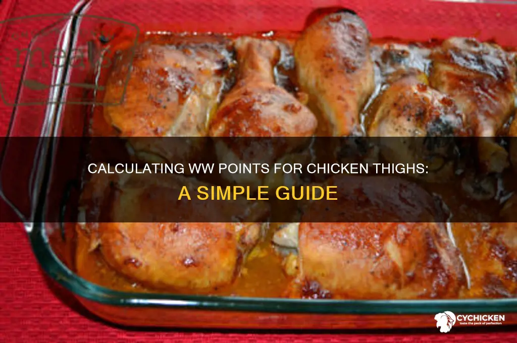 who many ww points is a chicken thigh