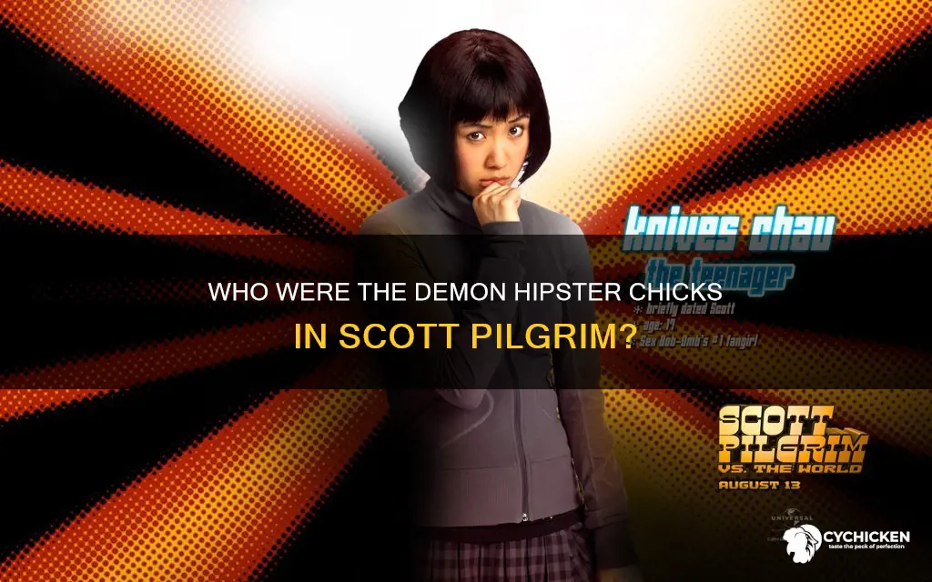 who played the demon hipster chicks in scott pilgrim