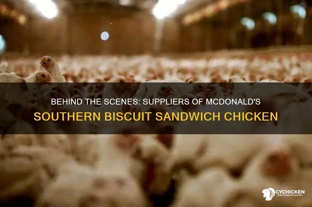 who produces mcdonalds chicken for southern biscuit sandwich