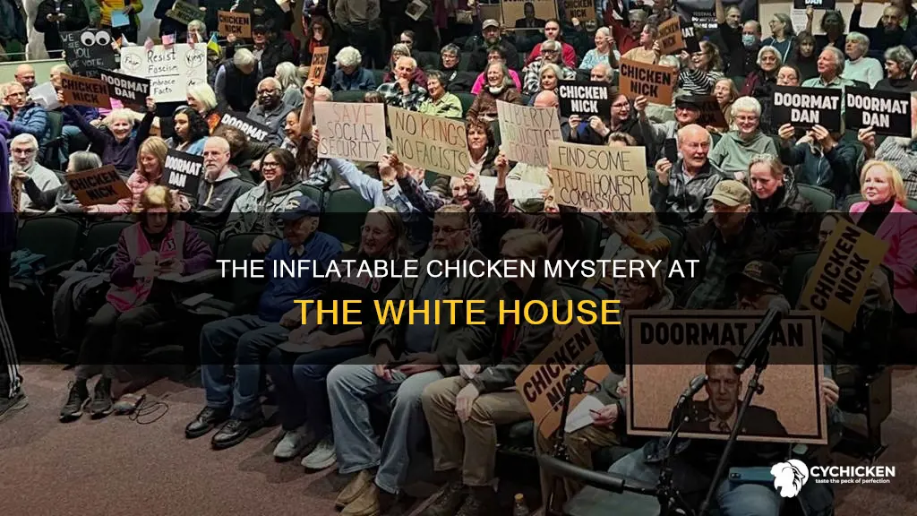 who put the inflatable chicken at the white house