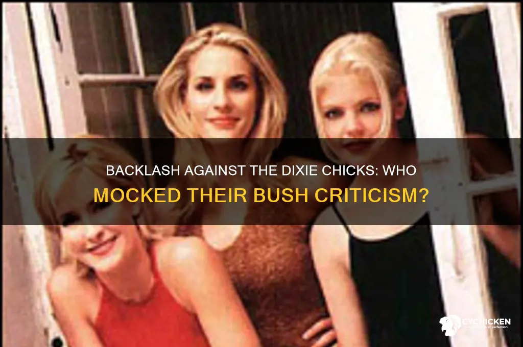 who ridiculed the dixie chicks comments about bush